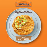 Thomas' Light Multi Grain English Muffins, 6 Count, 12 Oz Package of English Muffins