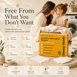 Sunny Goods Laundry Detergent Sheets with Plant Powered Stain-Fighting Enzymes - 60 Loads - Concentrated Liquidless Laundry Soap Sheets - Home