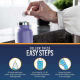 Tumbler Water Bottle Cleaning Tablets - All Natural Ingredient, Great for All Stainless, Plastics, Ceramic and Glass Drinking Containers, Individually