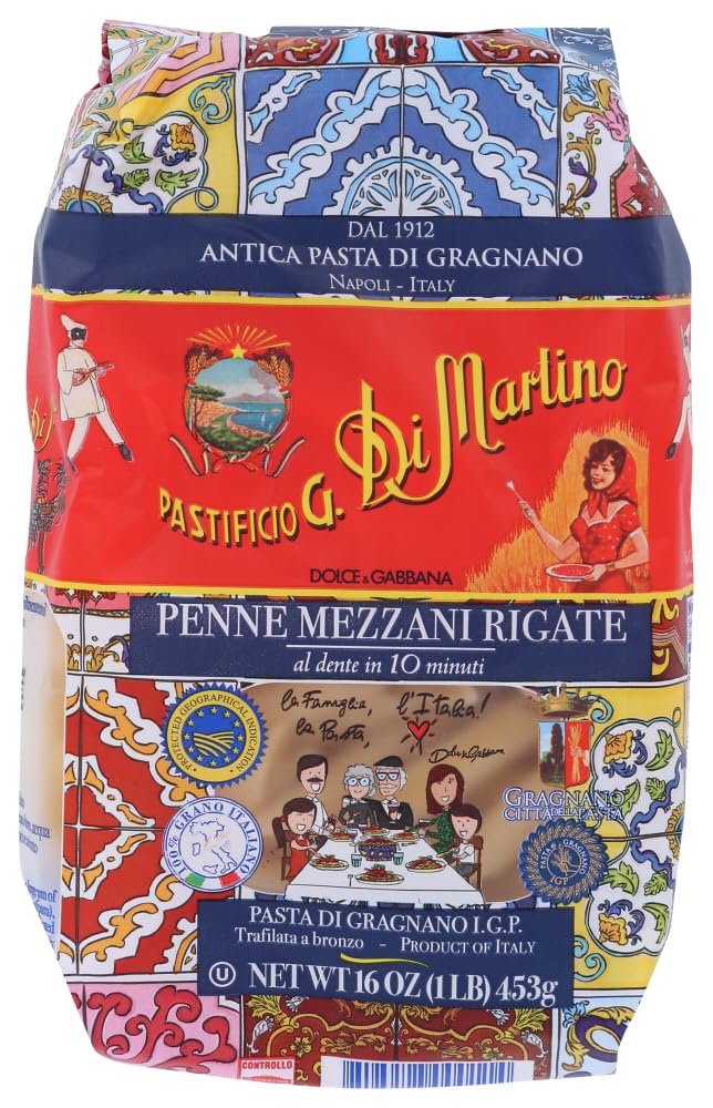 DI MARTINO PENNE MEZZANI RIGATE 16 oz (Pack of 3)