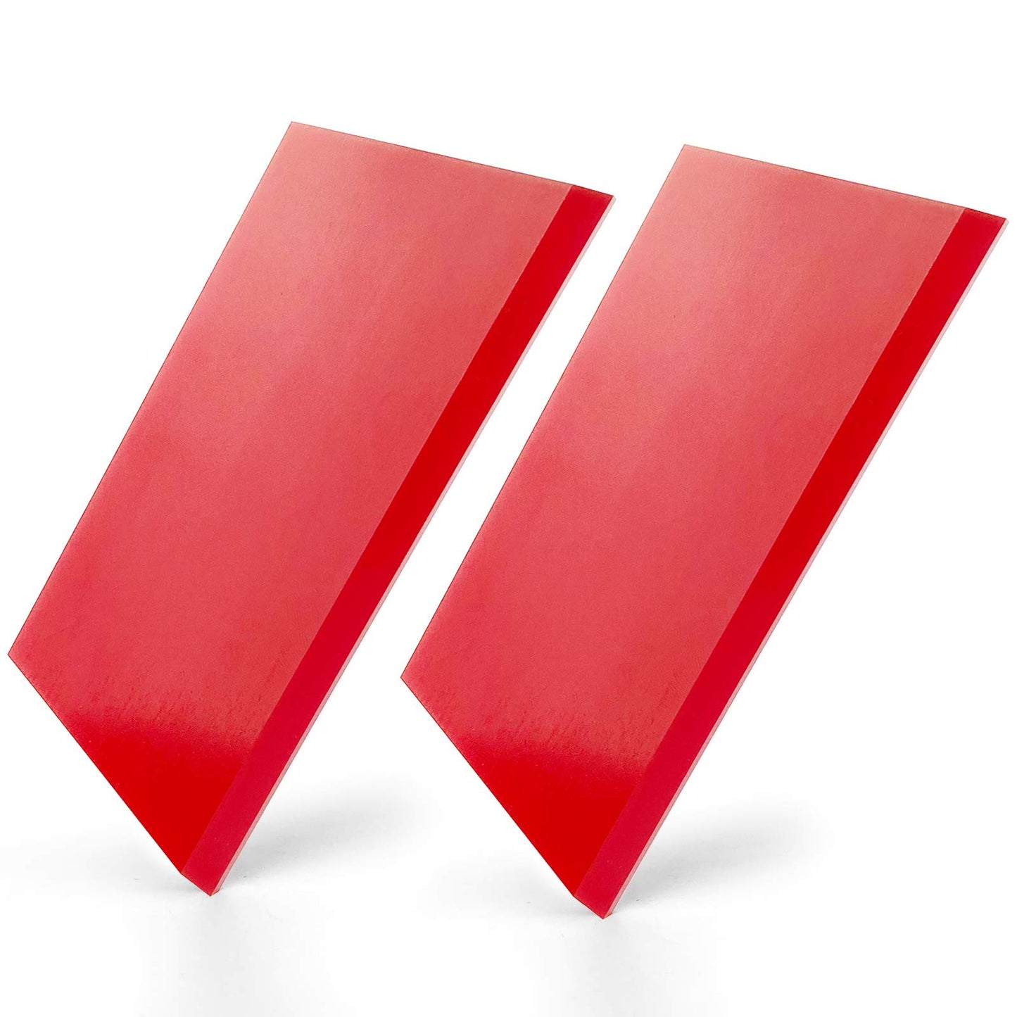 CARTINTS 2pack Squeegee Blades Replacement Mini Squeegee, 5.1x 2 inch, for Cleaning Glass, Shower Door and Car Windows and Screen Printing,Red