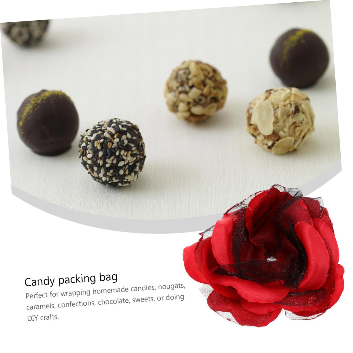 IMIKEYA 10Pcs Rose Petal Chocolate Wrappers Elegant Candy Packaging for Weddings Birthdays and Events Random Colors and Realistic Design