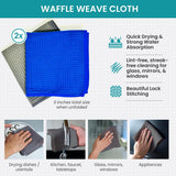 Blumix Ultimate Cleaning Kit - 7 Items: 2 Swedish Dishcloths, 2 Compressed Cellulose Sponges, 2 Glass Cleaning Cloths, 1 Mesh Scrubbing Cloth (No