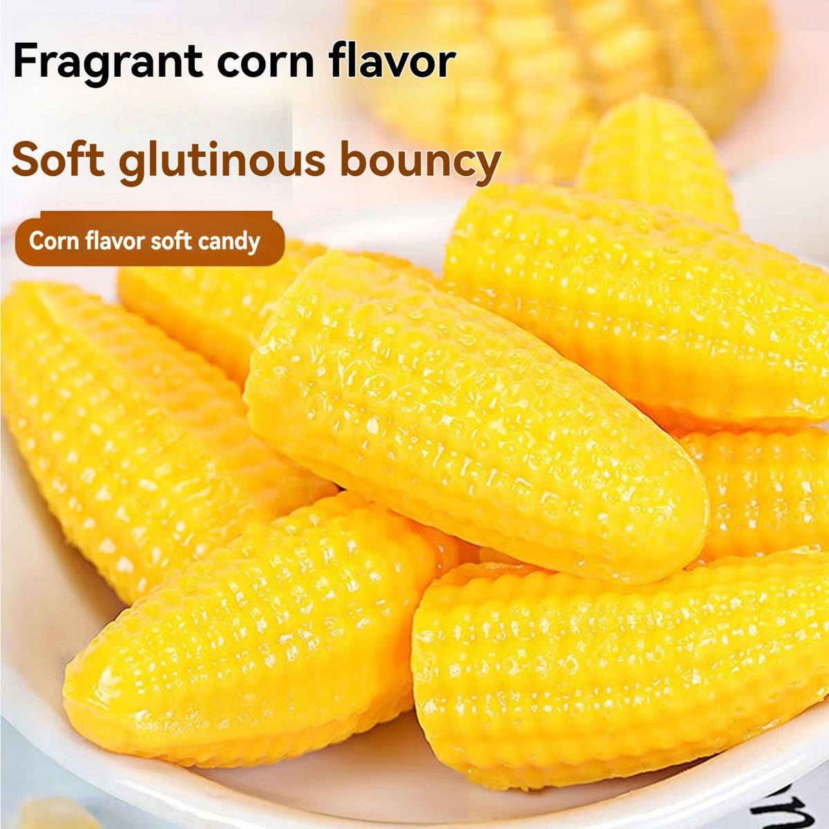 Candy Bulk Corn 17.6oz/500g, Sweet Corn Flavor Soft Candy