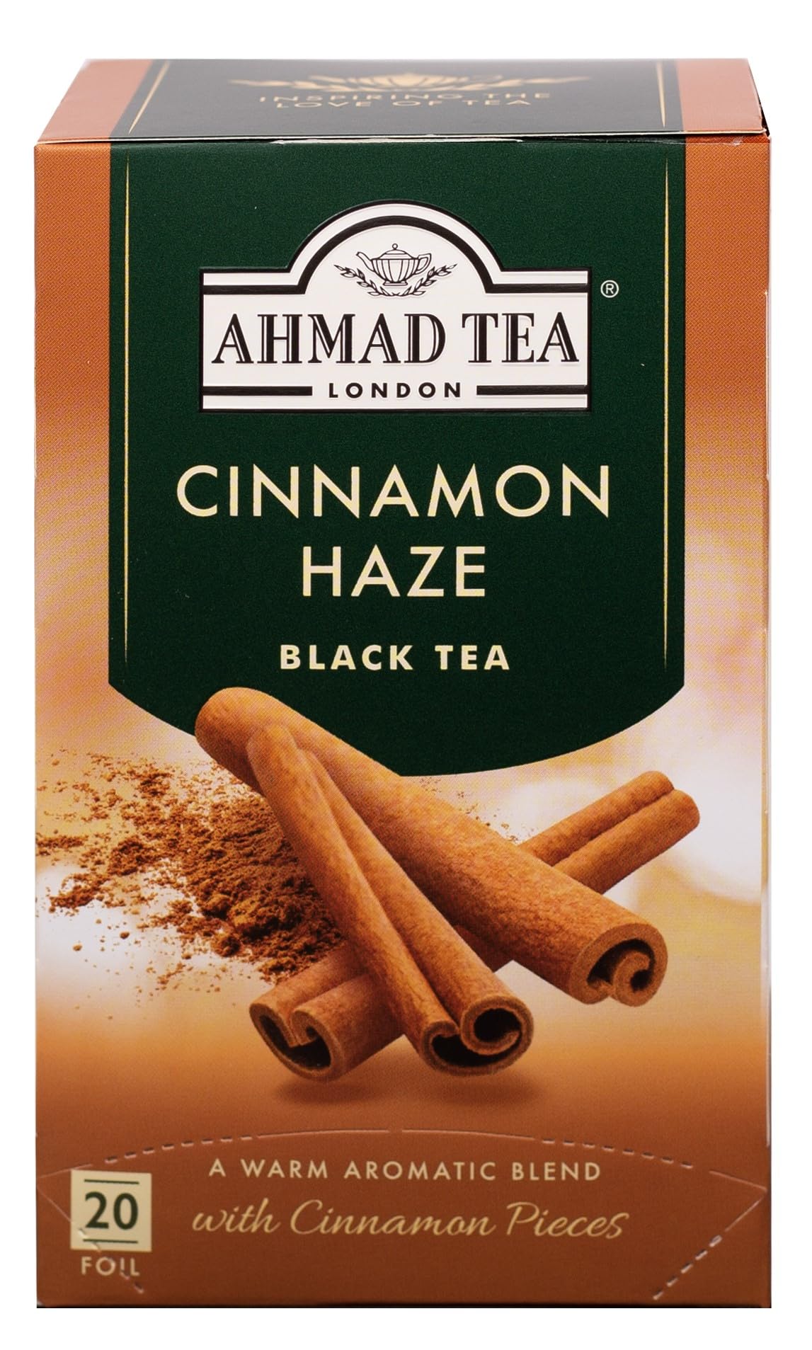 Ahmad Tea Cinnamon Haze Black Tea, 20Count Boxes, Brown