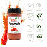 Badia Paprika, 4 oz - Mild Sweet Flavor for Cooking Rice, Seafood, Stews, Garnishing, Grilling & Seasoning