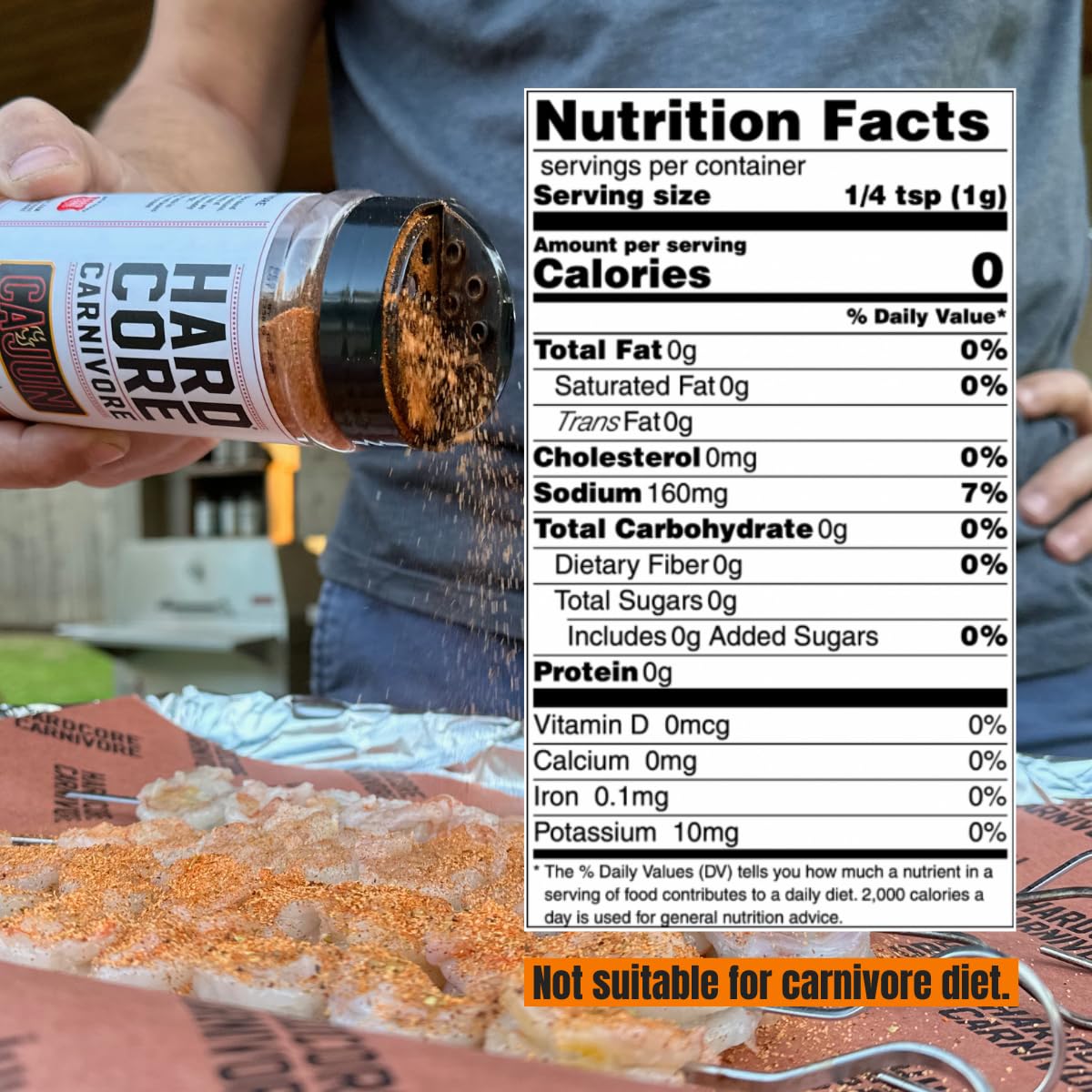 Hardcore Carnivore Cajun Seasoning (42 oz Mega Pack) Texas-Made, Authentic Blend for Gumbo, Red Beans and Rice, Jambalaya and More