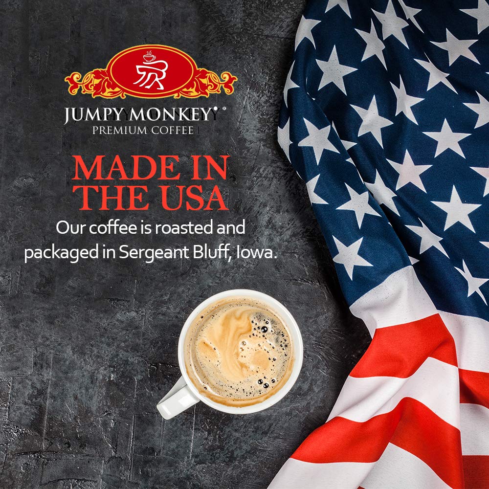 Jumpy Monkey® Coffee Sumatra Harimau Tiger Blend - Medium Roast, 100% Arabica, Whole Bean Coffee, For Cold Brew, French Press, Espresso Machine, 16