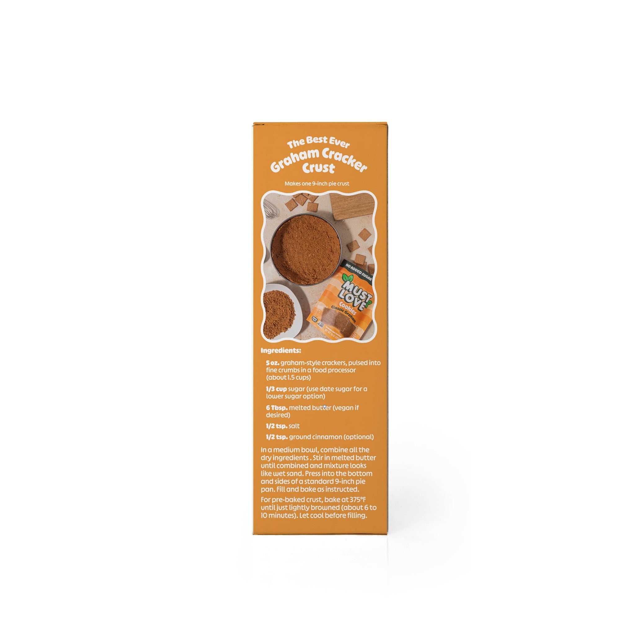 Must Love Classic Graham - No Added Sugar, Sweetened with Dates - Great for Pie Crust, Mini S'more, Cheese Boards - Simple Ingredients, Vegan