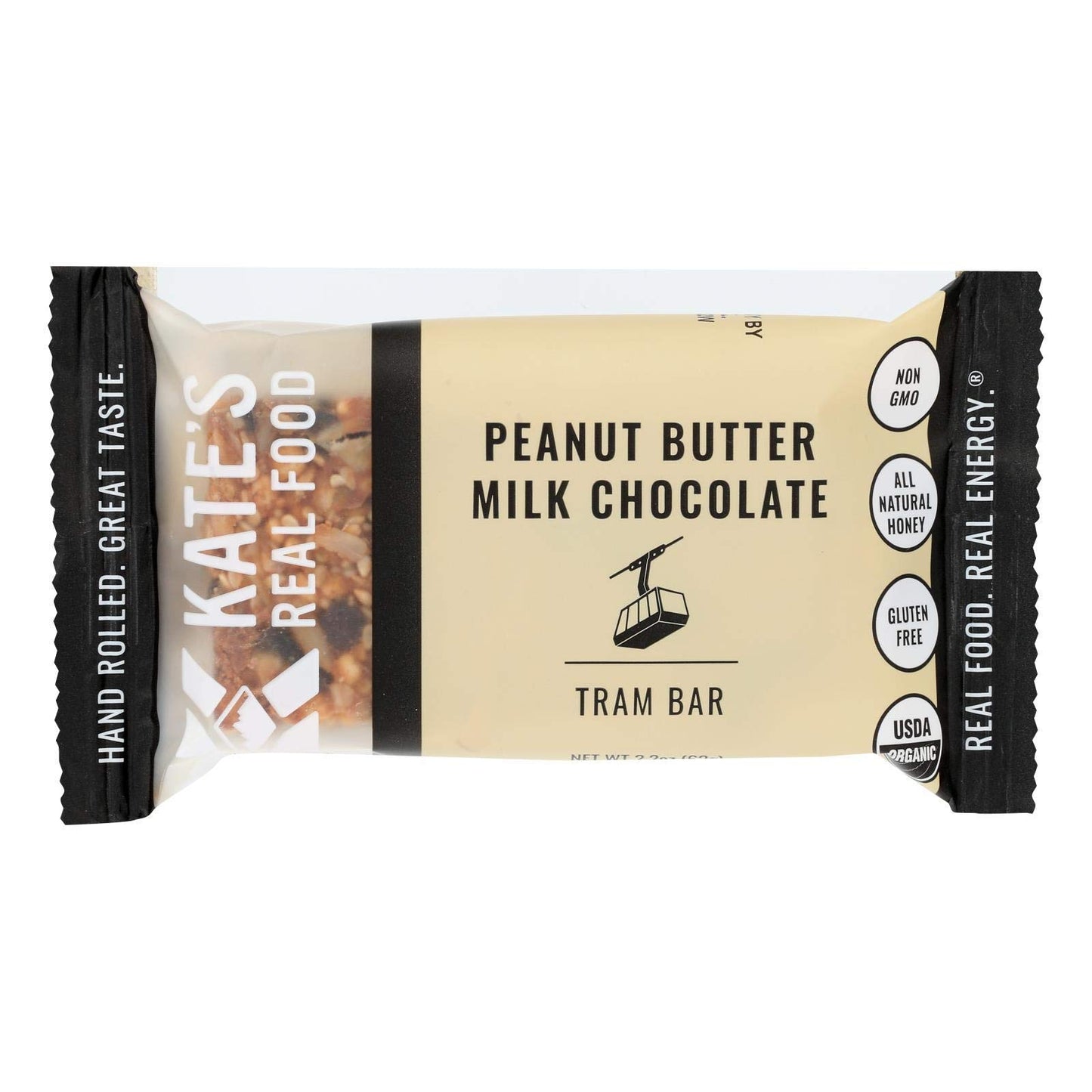 Kate’s Real Food Organic Energy Bars, Non-GMO, All-Natural Ingredients, Gluten-Free and Soy-Free Healthy Snack with Natural Flavors, Peanut Butter