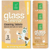 Green Llama Window and Glass Refill 3-Pack - Certified Compostable Packaging, Natural Cleaning Solution for Windows and Glass - Eco-Friendly