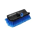 Unger Professional Lock-On HydroPower 10” Bi-Level Soft Wash Brush, Compatible with Waterflow Poles, Outdoor Cleaning Supplies, Great for Patios