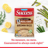 Success Boil-in-Bag Rice, Brown Rice, Quick and Easy Rice Meals, 32-Ounce Box