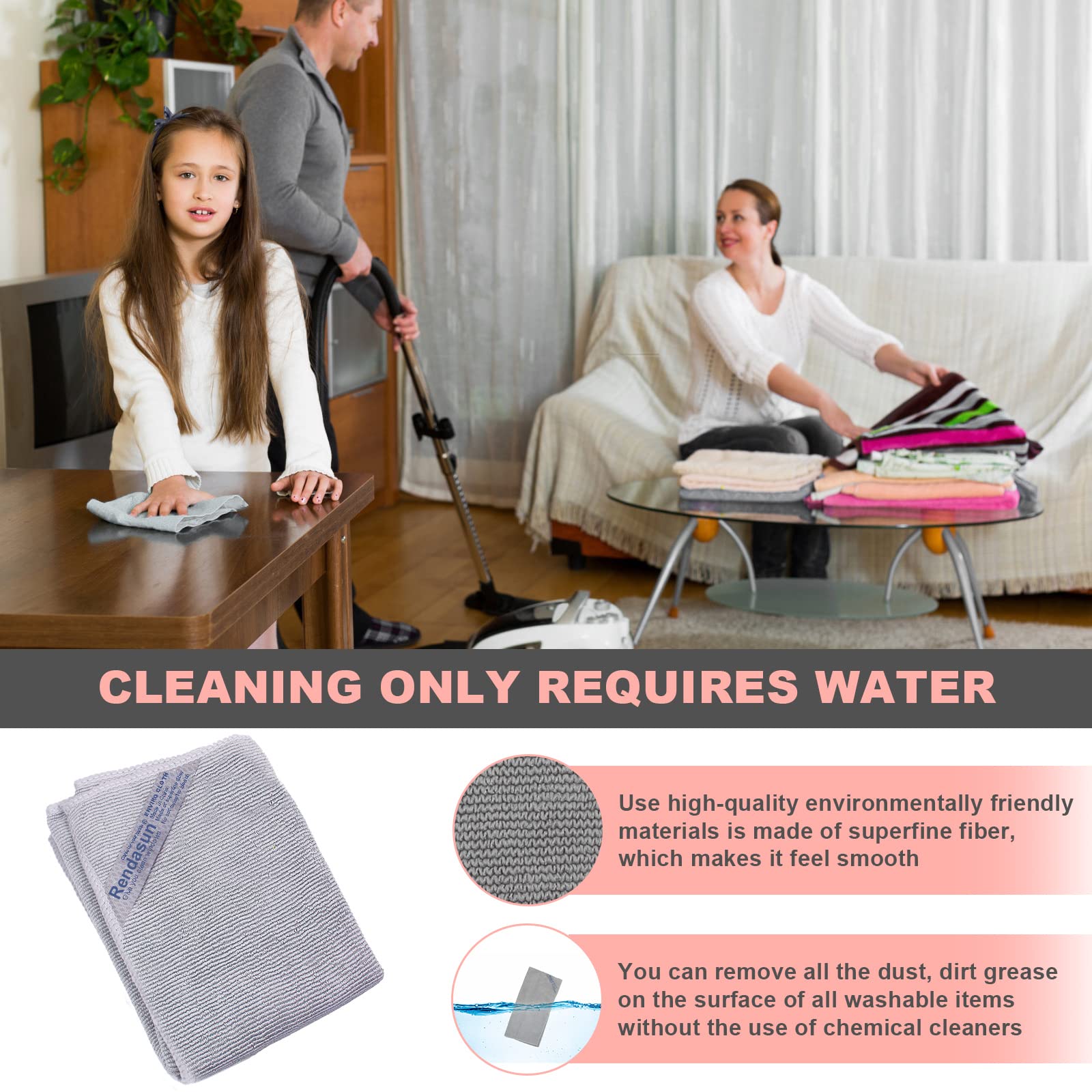 Norw?x - Basic Package - Microfiber - Enviro Cloth. Just Water - Without Leaving Streaks. For Household Enviro Dusting Cleaning Homes, Cars, Bars