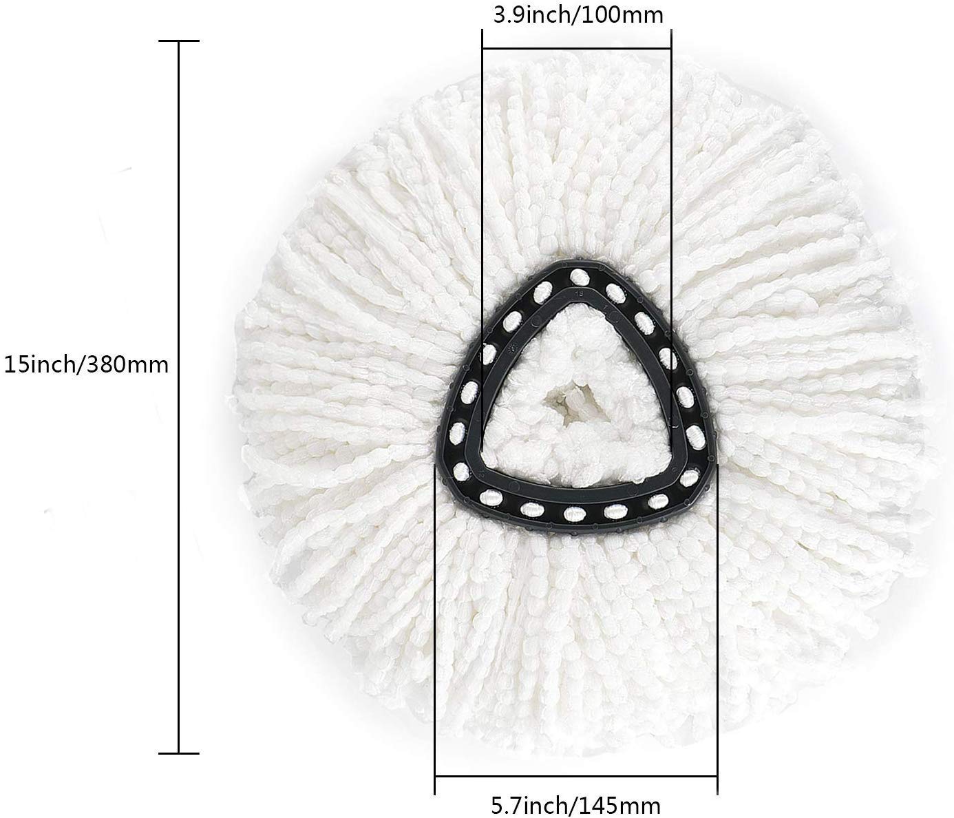 Spin Mop Replacement Head,Microfiber Mop Head Refills Easy Cleaning Mop Head, Pack of 3