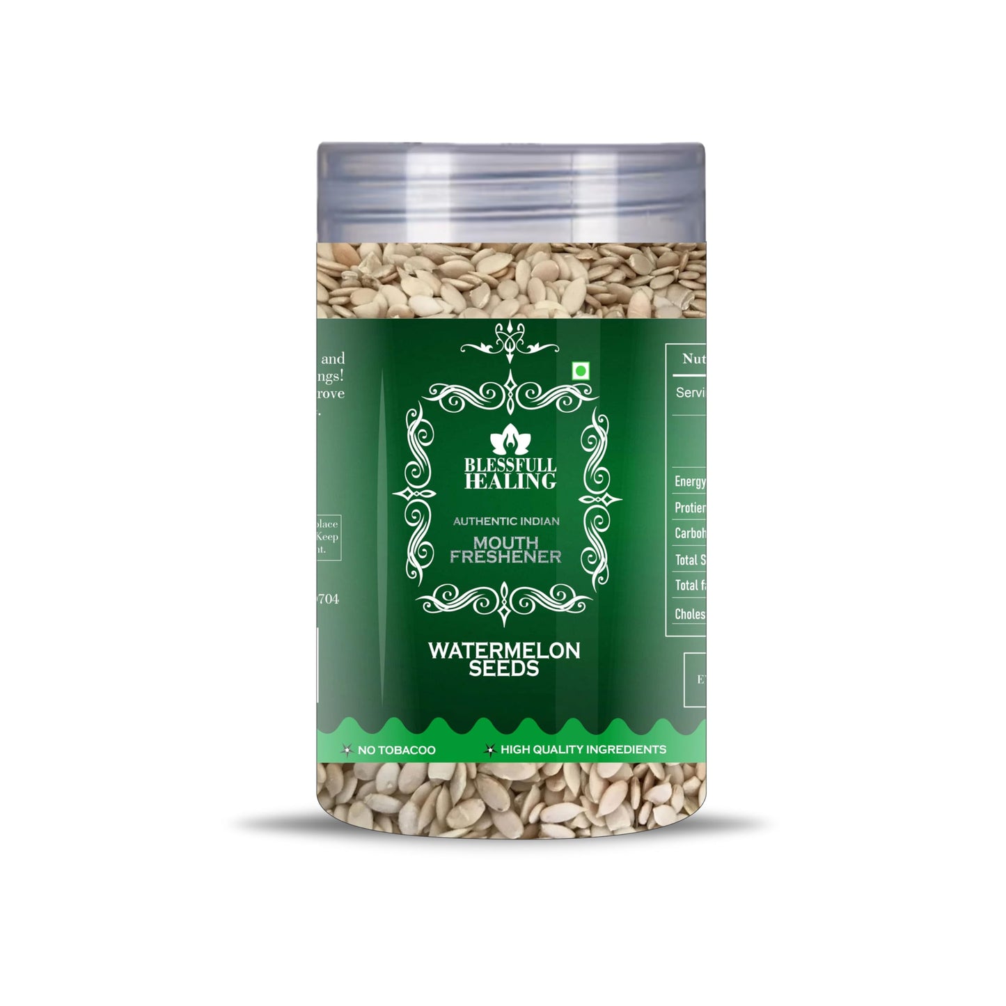 Blessfull Healing Watermelon Seeds 5 Oz(Ounce) Airtight Container With Spoon