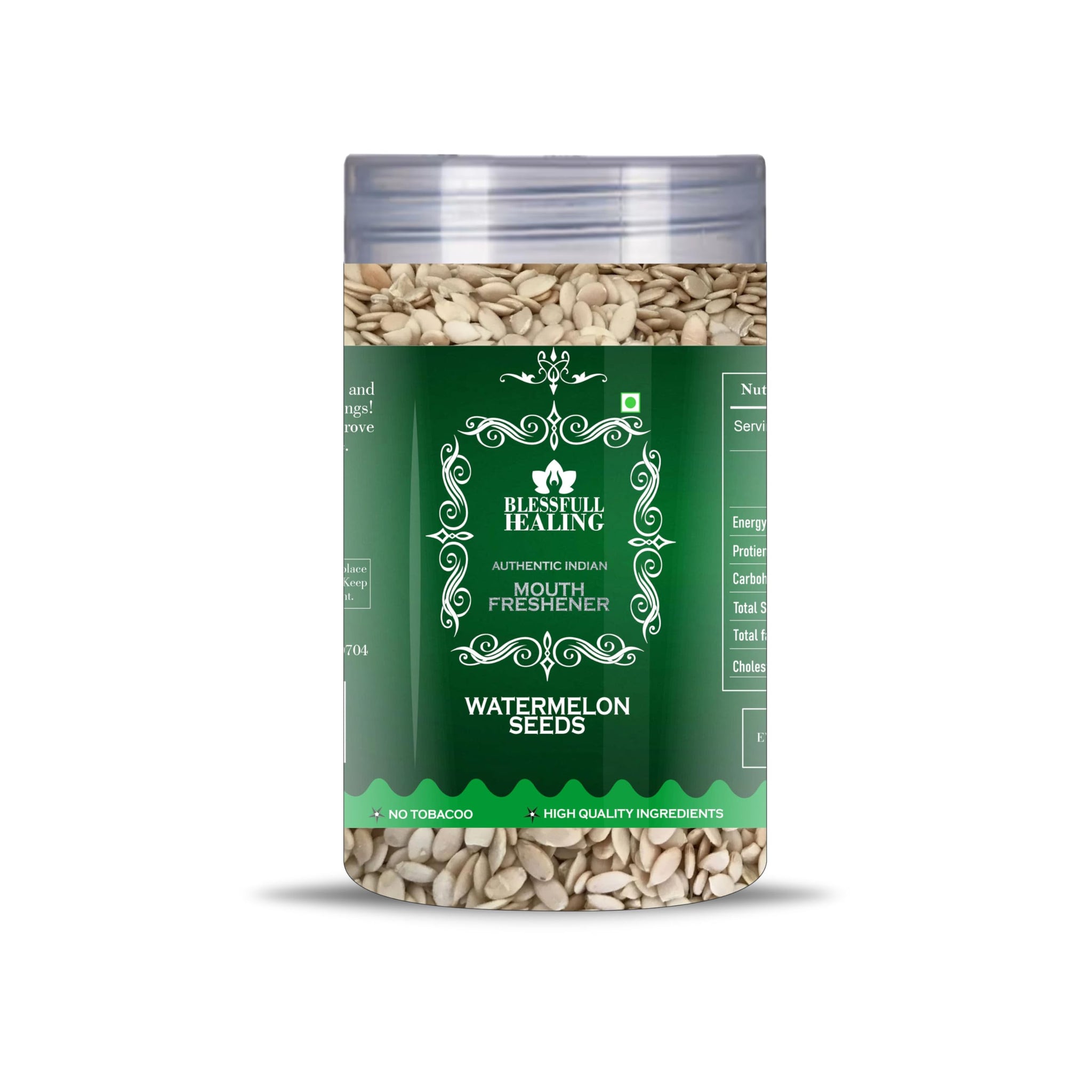 Blessfull Healing Watermelon Seeds 5 Oz(Ounce) Airtight Container With Spoon