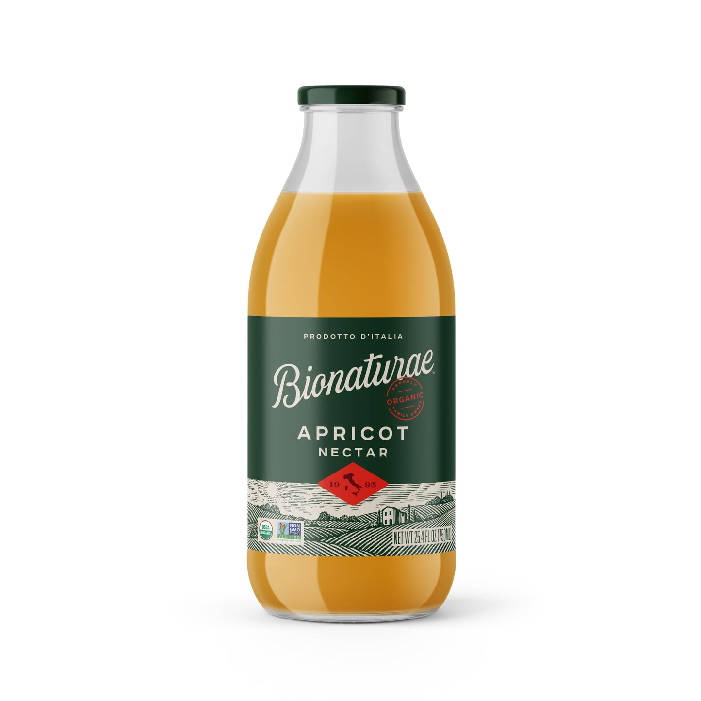 Bionaturae Organic Apricot Nectar - Apricot Juice, Apricot Nectar Juice, Non-GMO, USDA Certified, No Sugar Added, No Preservatives, Organic Apricot