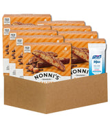 9x Nonnis Biscotti Salted Caramel 6.72 OZ Bundle with Hand Sanitizing Wipes - Crunchy Italian Biscotti with Caramel Flavor Plus Convenient Wipes