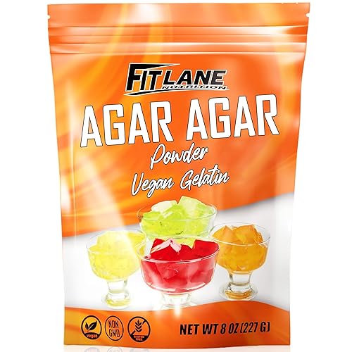 Agar Agar Powder 8oz - Vegan Gelatin Ingredient Unflavored - For Use in Baking, Vegetarian Jello, DIY Petri Dishes, as a Thickener and Gummy Candy