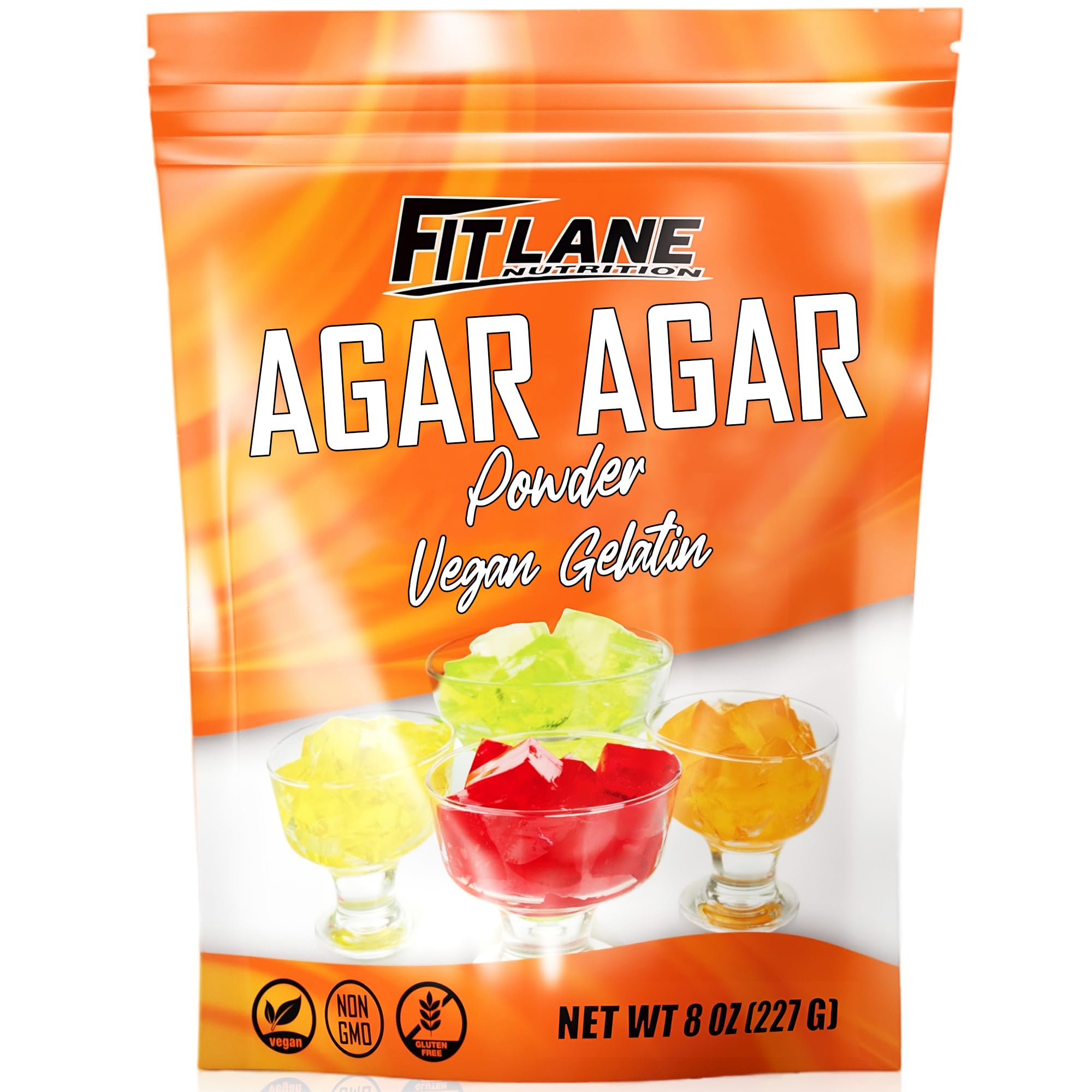 Agar Agar Powder 8oz - Vegan Gelatin Ingredient Unflavored - For Use in Baking, Vegetarian Jello, DIY Petri Dishes, as a Thickener and Gummy Candy