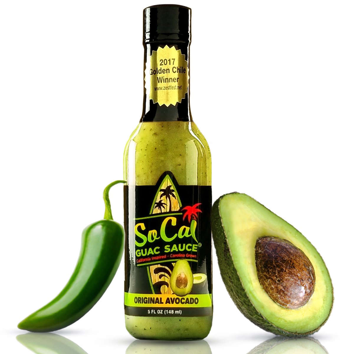 The Original Avocado SoCal Guac Sauce | Guacamole Salsa Verde | Mild Taco and Burrito Sauce | California Taqueria Style with Avocados, Tomatillos