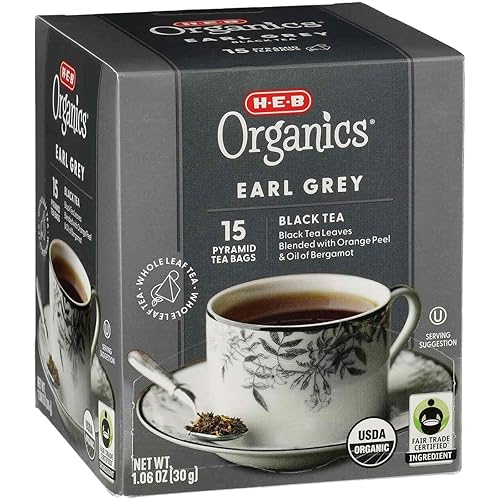 HEB H?E?B Organics Earl Gray Pyramid Black Tea Bags 2 Boxes