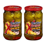 Best Maid Products - 24 Ounce Glass Jars Baby - Dill, Kosher, Hamburger Slices, Garlic Bites, Habanero Chips, & Xtreme Hot Pickles (2 Pack, Xtreme HOT