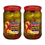 Best Maid Products - 24 Ounce Glass Jars Baby - Dill, Kosher, Hamburger Slices, Garlic Bites, Habanero Chips, & Xtreme Hot Pickles (2 Pack, Xtreme HOT