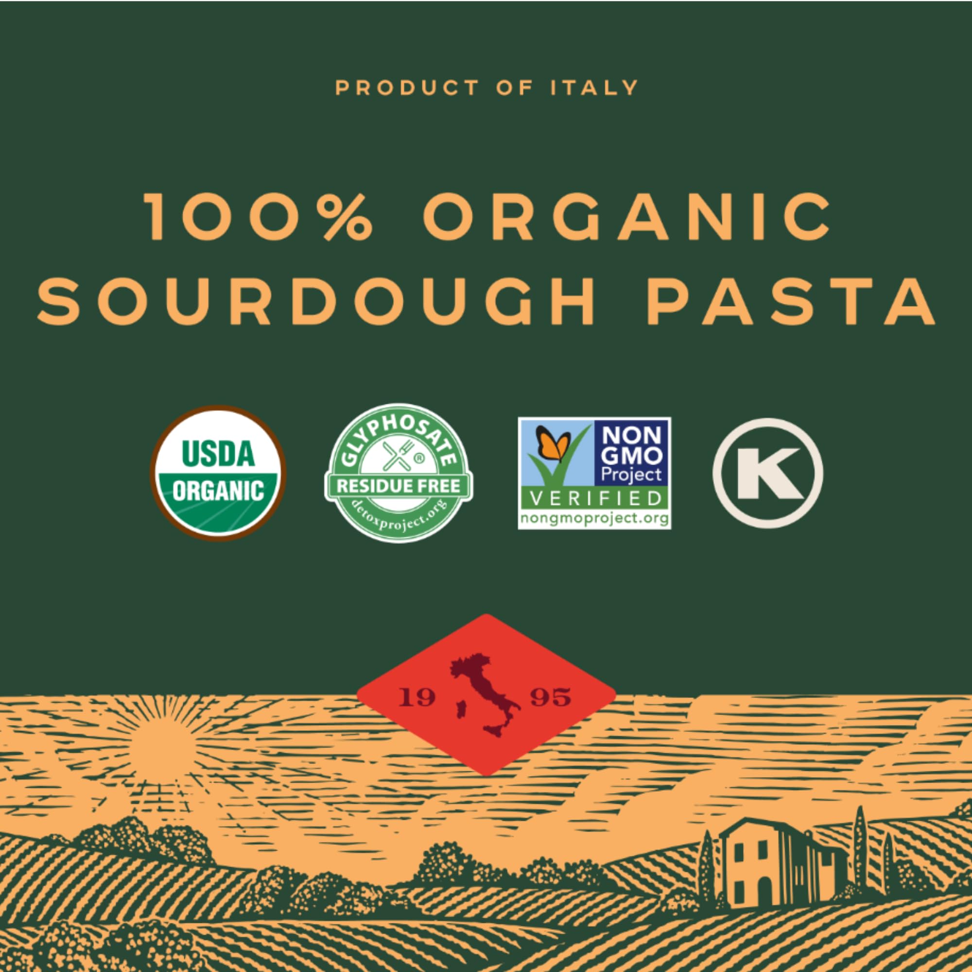Bionaturae Sourdough Organic Spaghetti Pasta - Spaghetti Noodles Thin, Pasta Noodles, Thin Spaghetti, Pasta Spaghetti, Durum Wheat Pasta - 12 Ounce