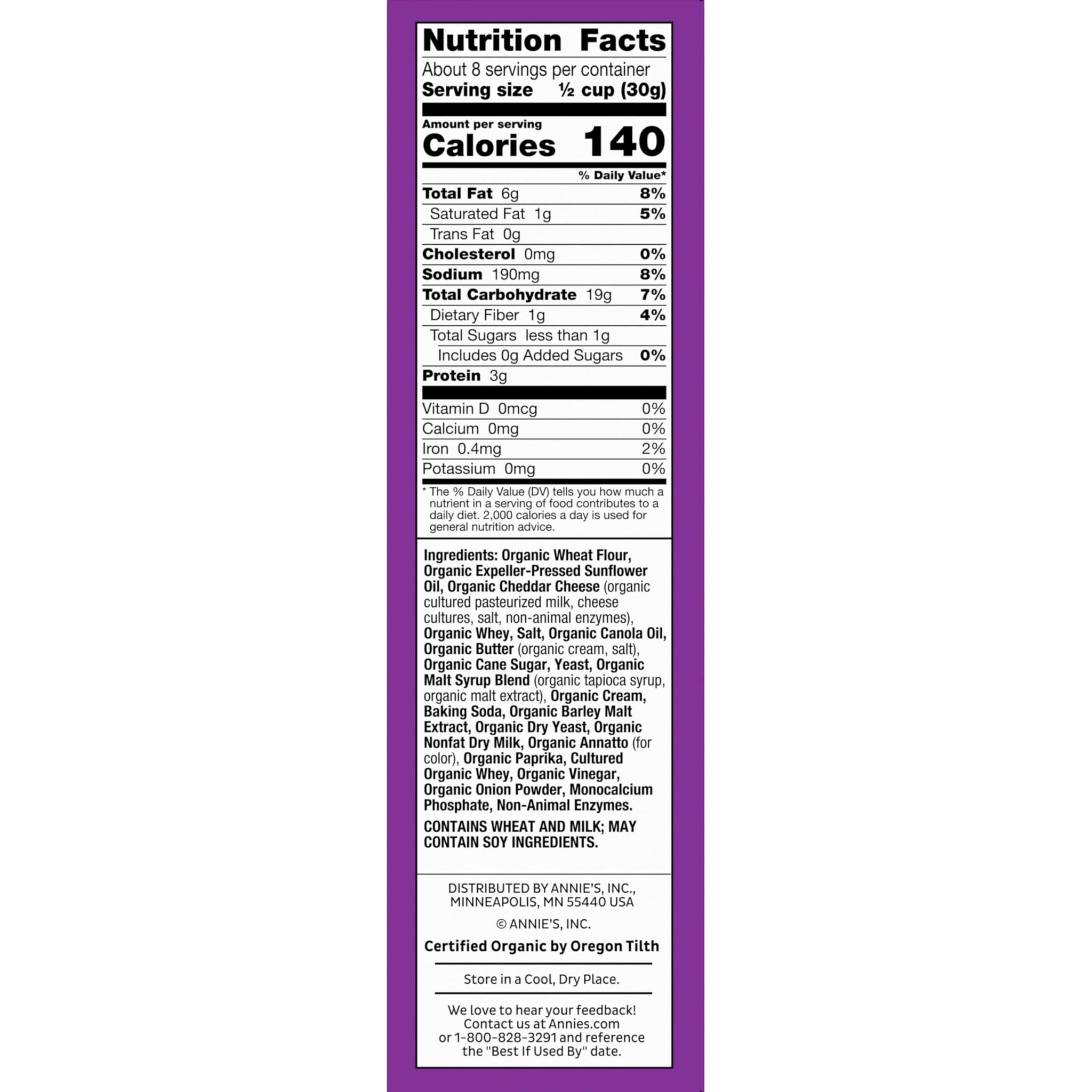 Annie's Homegrown Organic Cheddar Snack Mix, Bunnies Cheddar, 9 Oz