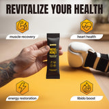 Royal Jelly Honey for Men - Extra Strength Quality, Improved Formula, Herbal Superfood Mix - Raw & Natural Energy & Power Honey Packs, No Added Sugar