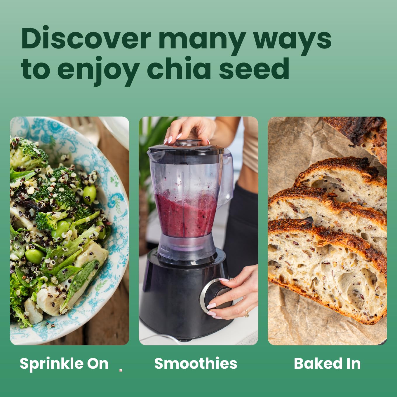 Sanar Naturals Chia Seeds | High Fiber, Omega 3 Superfood for Smoothies Oatmeal & Baking | Raw Black Chia Seeds, GLP-1 Support, Vegan, Non GMO, Gluten