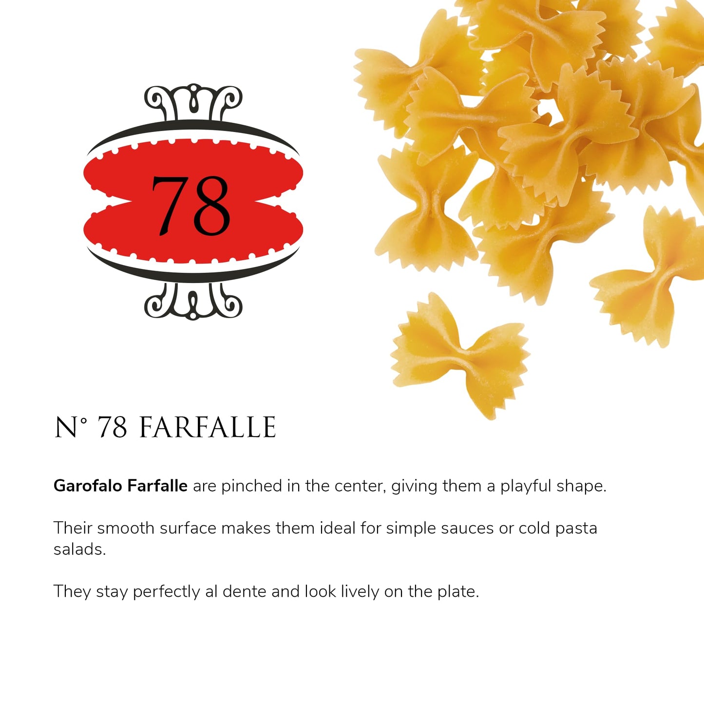 Garofalo - Premium Durum Wheat Semolina Farfalle Pasta, Italian Made, Bronze-Drawn, Al-Dente, One-Ingredient Pasta (4 pack)