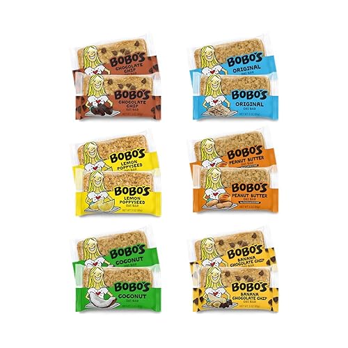 Bobo's Oat Bars Sampler Variety, Simple Ingredients, Whole Grain Oats, Plant Based, Non-GMO, Gluten Free Breakfast Bars, Healthy Snacks for Adults