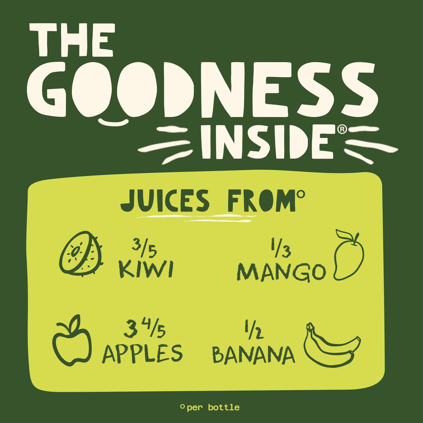 Naked Boosted Smoothie Green Machine, 15.2 fl oz Bottle - Real Fruit Juice Smoothie with Fiber, Excellent Source of Vitamin C and Vitamin E for Immune