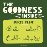 Naked Boosted Smoothie Green Machine, 15.2 fl oz Bottle - Real Fruit Juice Smoothie with Fiber, Excellent Source of Vitamin C and Vitamin E for Immune
