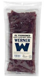 Werner Beef Jerky Slab 10 Count - Giant Jerky Slab, Jerky Sheets Thinly Sliced Beef Jerky Bulk Pack (Ol' Fashioned)