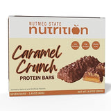 Nutmeg State Nutrition - High Protein Bars, Gluten Free, Low Cholesterol, Low Sodium, Low Sugar, Ideal Protein Compatible, 7 Servings Per Box (Caramel