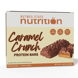 Nutmeg State Nutrition - High Protein Bars, Gluten Free, Low Cholesterol, Low Sodium, Low Sugar, Ideal Protein Compatible, 7 Servings Per Box (Caramel