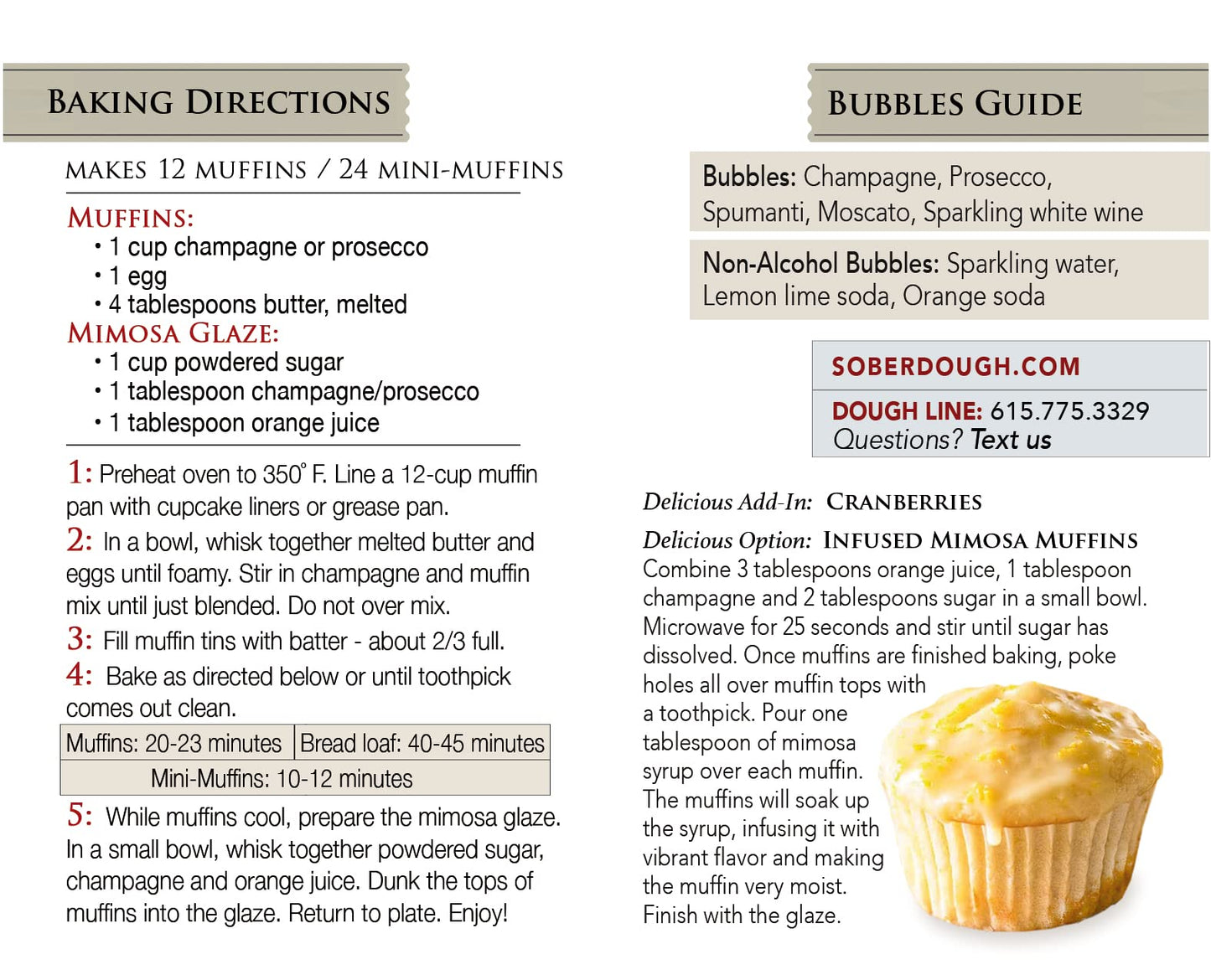 Soberdough Mimosa Muffins