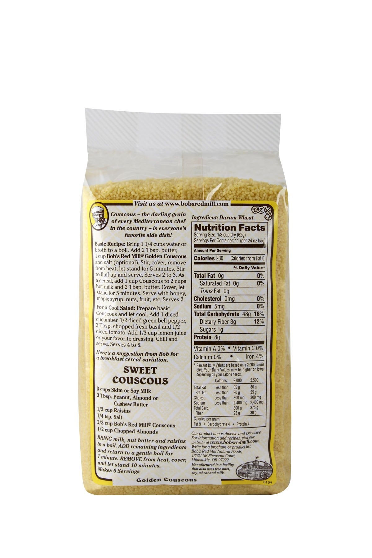 Bob's Red Mill Golden Couscous, 24 Oz (4 Pack)