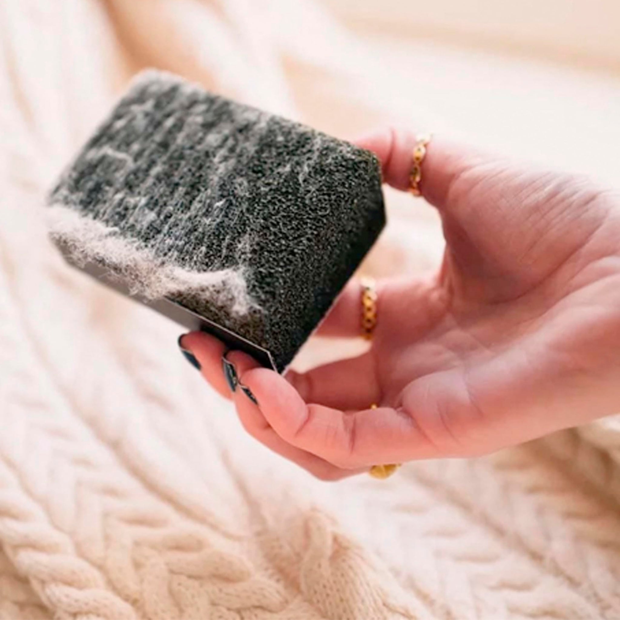 Sweater Stone - The Original Since 1985 - Garment Care for Sweaters and Knits - A Pumice-Like Brick for Removing Pilling and Balling - A Knitters