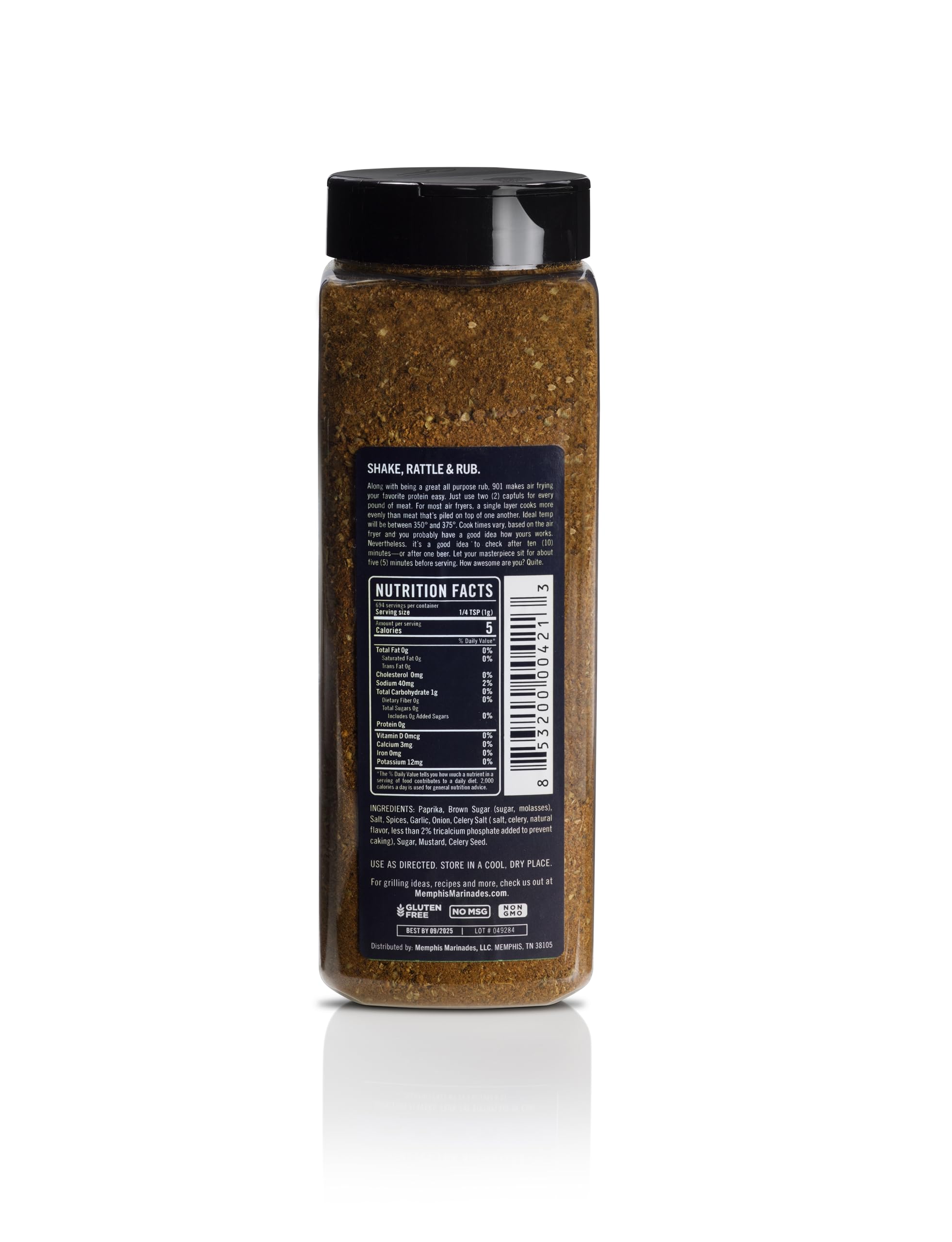 Memphis Marinades 901 Reserve Rub & Shake - BBQ Seasoning & Flavor Enhancer for Chicken, Beef and Pork, 32oz