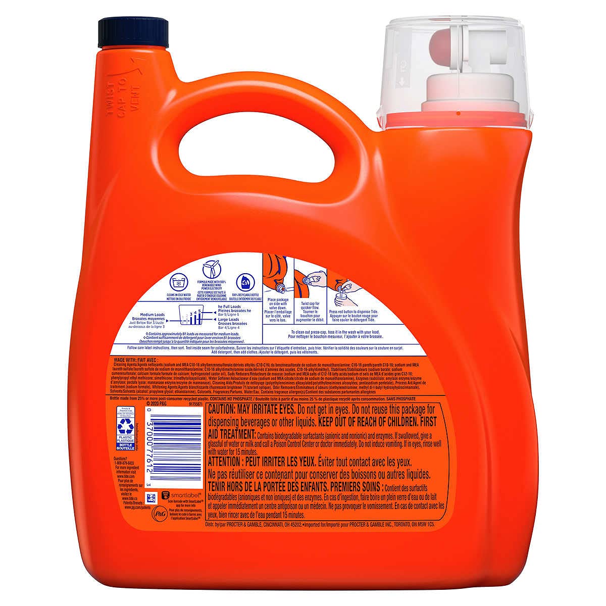 Ultra Concentrated New Tide Advanced Power Plus Bleach Alternative Liquid Laundry Detergent 4.43 L/150 Fl. Oz - 81 Loads