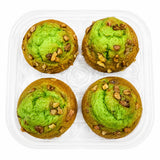 Pistachio Walnut Muffins, Soft Moist Bakery Breakfast Snack, 4 Count, 14 oz - JO BAKES