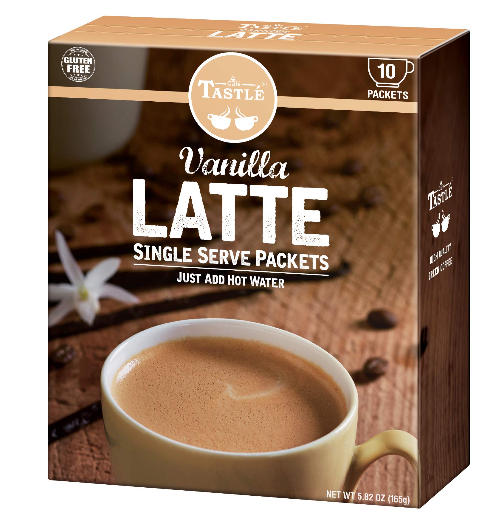 Cafe Tastlé Single Serve Vanilla Latte Coffee, 10 Count