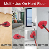 3 Pack Mop Heads Replacement and 2 Pack Floor Mop Scrubbing Brush for O-Ceda EasyWring Spin Mop, Microfiber Spin Mop Refills, Easy Cleaning Mop Head