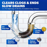 Multi-Purpose Pipeline Dredging Agent, Toilets, Bathroom Drains & Floor Pipes | Safe for All Pipe Types 1PCS