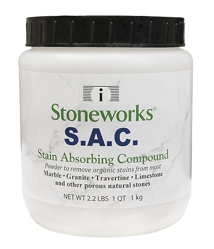 SAC Poultice Powder (2.2 Lb) Powder to remove organic stains such as oil, grease, butter and other non-acid stains from most marble, granite